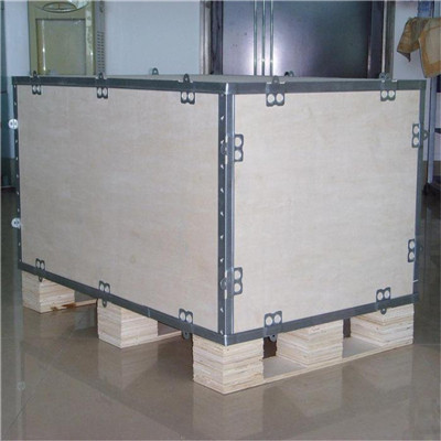 钢边箱 可拆卸钢带木箱 免熏蒸胶合板木箱 重型包装钢边木箱