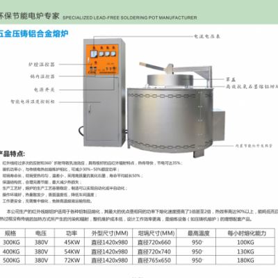  Chuangmaiwei infrared light wave aluminum melting furnace, Lijin and other brands aluminum alloy melting furnaces beside die-casting machines of various tonnage